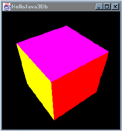 Figura 1-15 Imagen del ColorCube rotada por el programa HelloJava3D