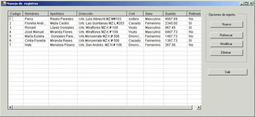 Formulario principal