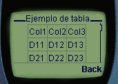 Tablas en WML