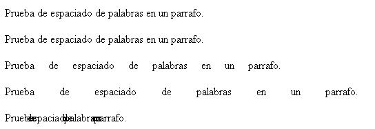 Figura 16. Espacio entre palabras