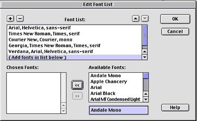 Font List