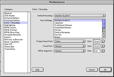 Fonts / Encoding