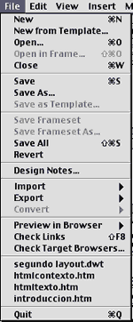 Menú File