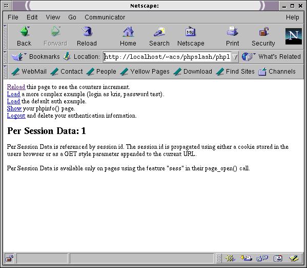 Ejemplo de sesión con PHPLIB.