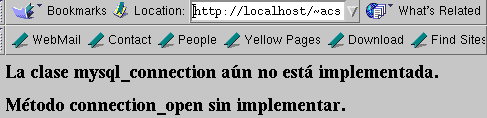Resultado de la ejecución de ejemploDB.php