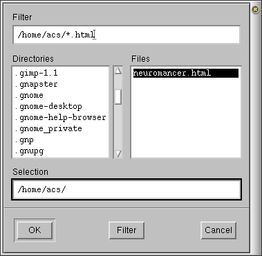 Figura 4: Selección de un fichero para enviar al servidor web