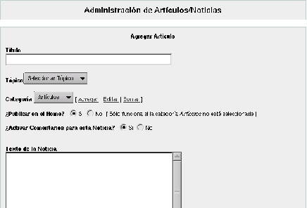 Figura 3.2: Redacción de una nueva noticia
