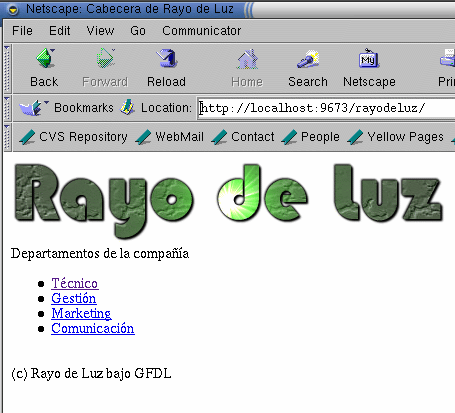 El índice de Rayo de Luz